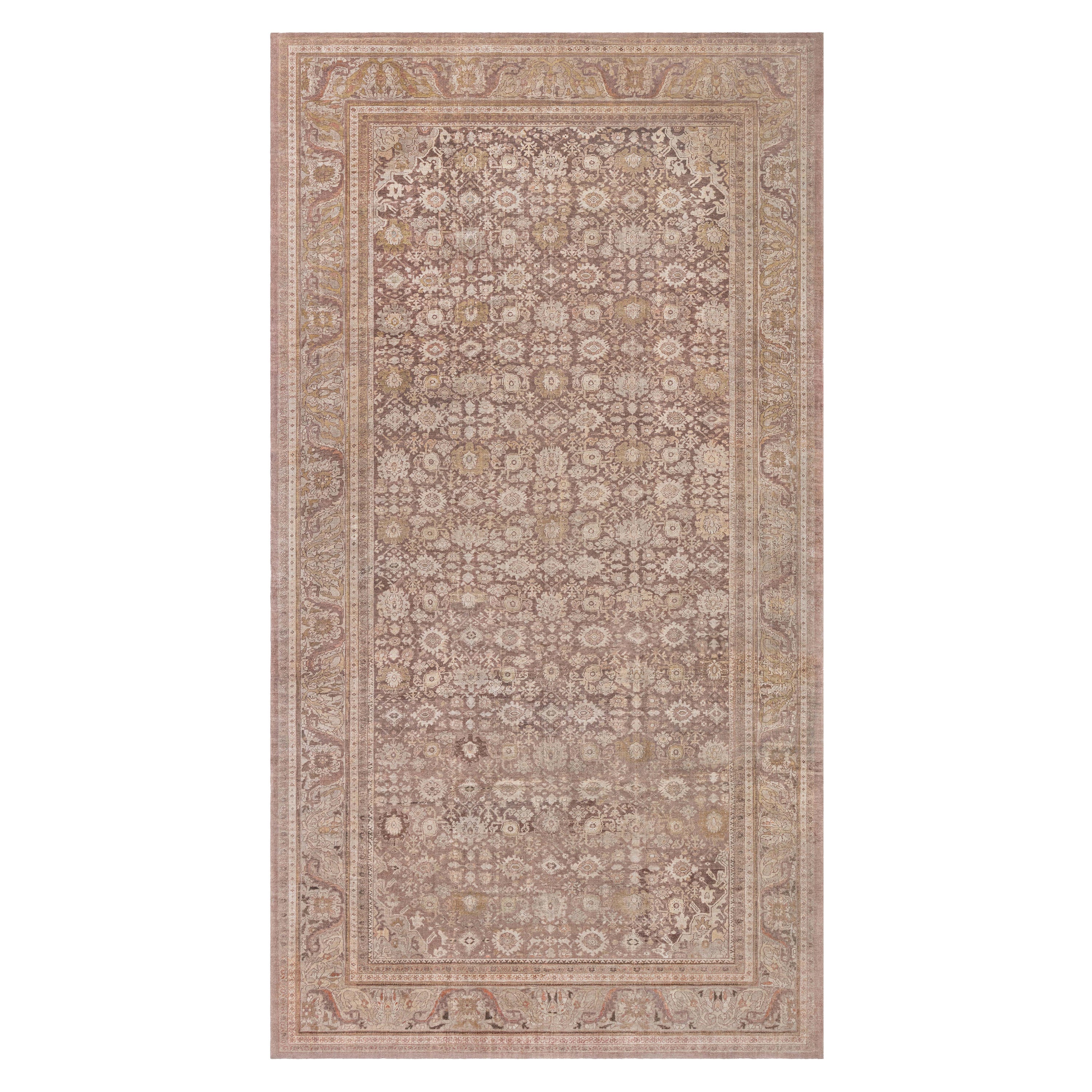 Antique Persian Sultanabad Brown Handmade Wool Rug Doris Leslie Blau