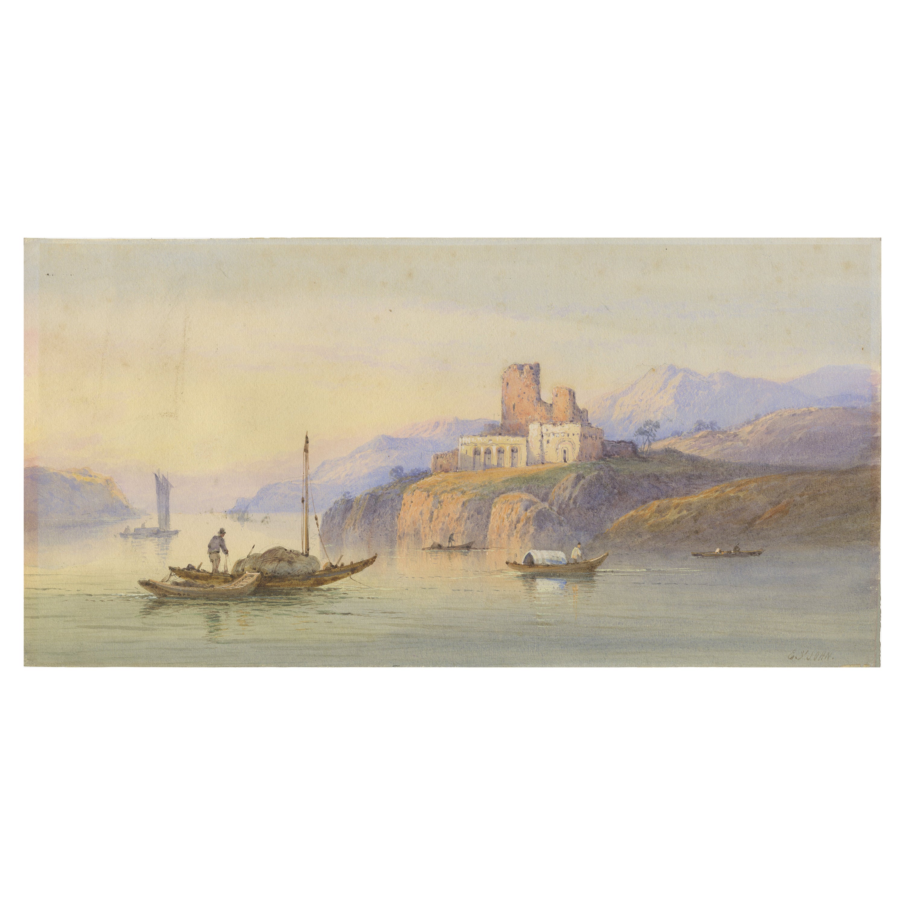 Edwin St. John’s Brush: Misty Morning at the Cliffside Ruins