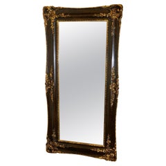 Antique Large Rectangular Decorative Gilt and Wood Wall Mirror