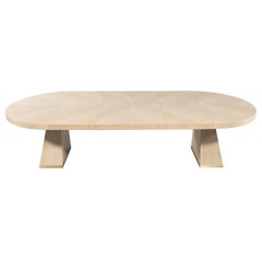 Modern Round Extendable Oak Dining Table