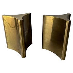 Mastercraft Brass Trilobi Pedestals, a Pair, 1970s