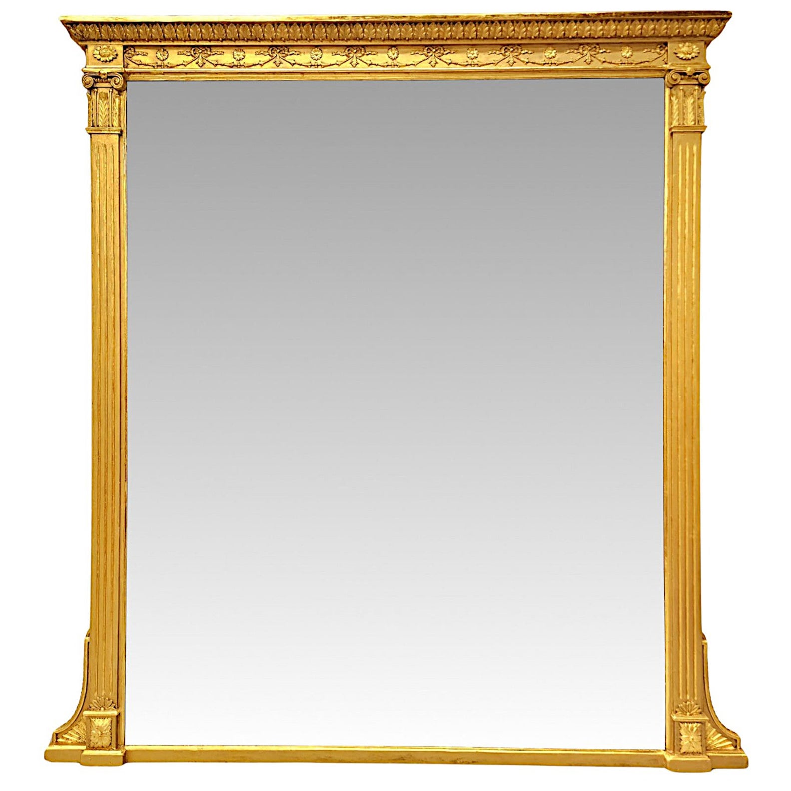 Ein sehr schöner Obermantelspiegel aus Giltwood aus dem 19.