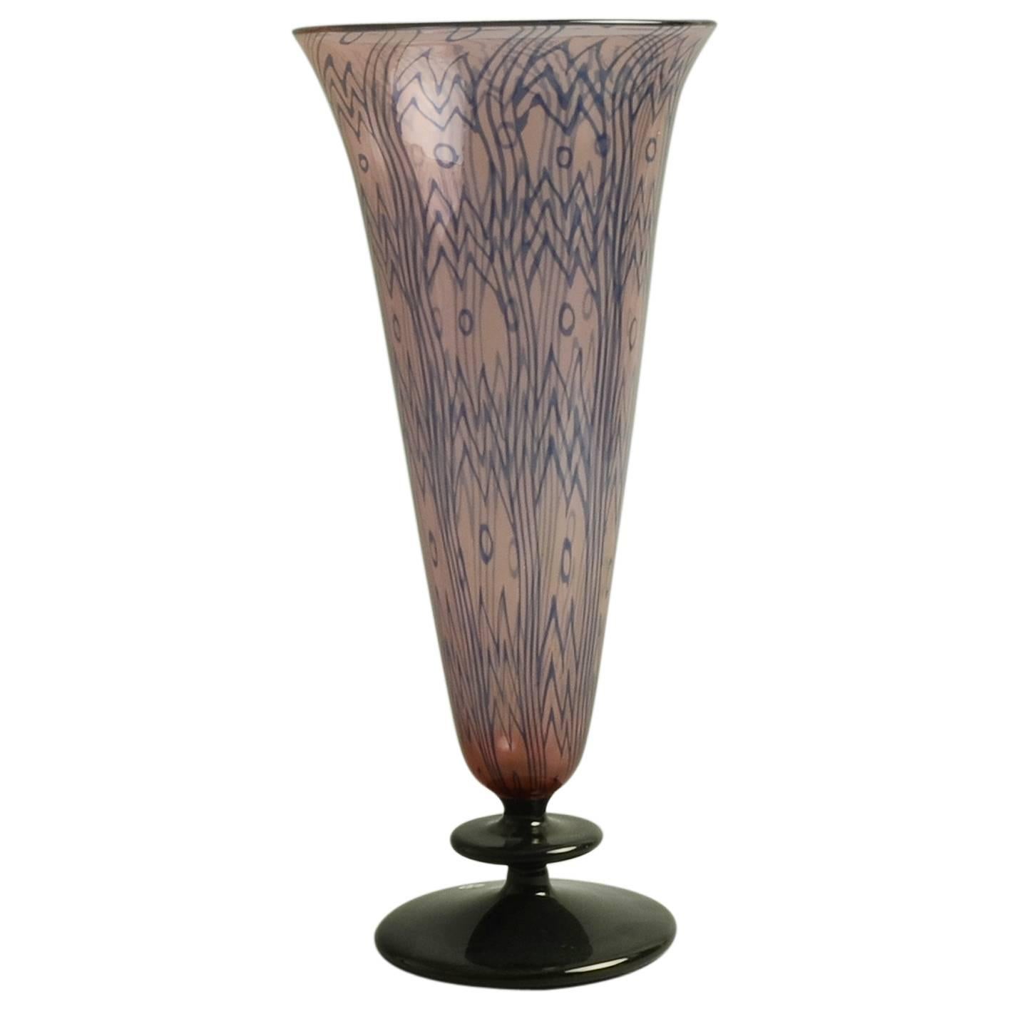 Slip Graal Chalice form Vase  Edward Hald, with Knut Bergqvist, for Orrefors For Sale
