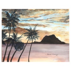 Paesaggio caraibico/indonesiano, acquerello