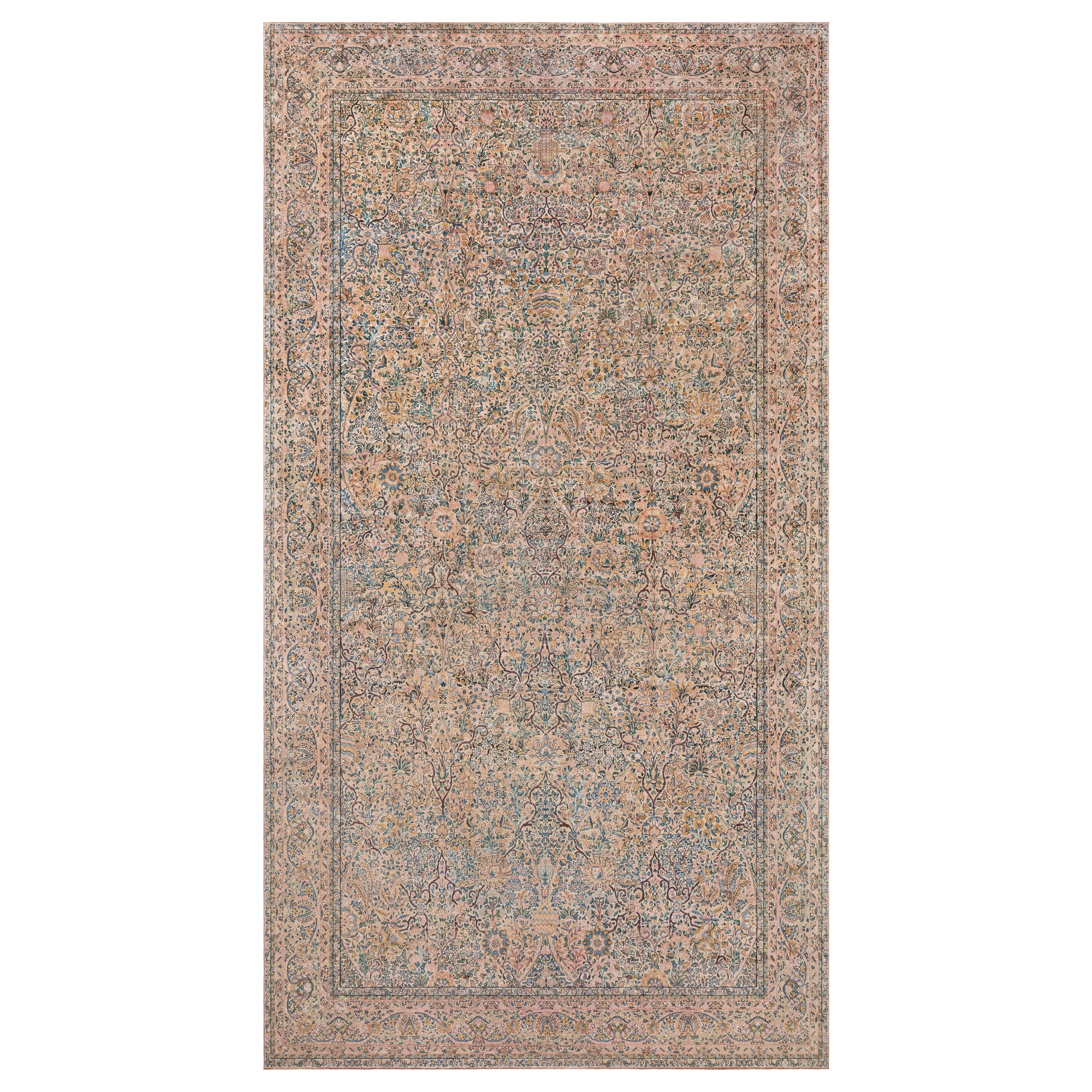 Tapis persan Kirman Authenric Doris Leslie Blau noué à la main
