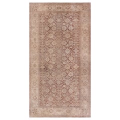 Doris Leslie Blau Antique Persian Sultanabad Brown Handmade Wool Rug