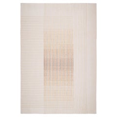 Agnes Alfombra Contemporánea Tejida a Mano Marfil y Beige tamaño Mediana en stock
