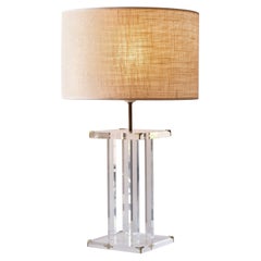 Plexiglass Table Lamp by David Lange for Roche Bobois 1970s
