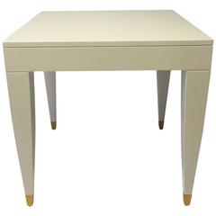 Modern Side Table Lacquered White 10