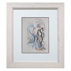 Paul COLIN - dessin original - Deux danseurs
