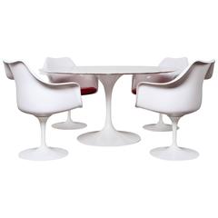 Marble Top Tulip Dining Set by Eero Saarinen for Knoll
