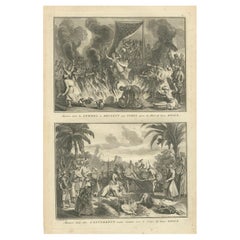 Tragische Ritten der Witwe: Sati- und Sterblichen Zeremonien in Indien, 1727