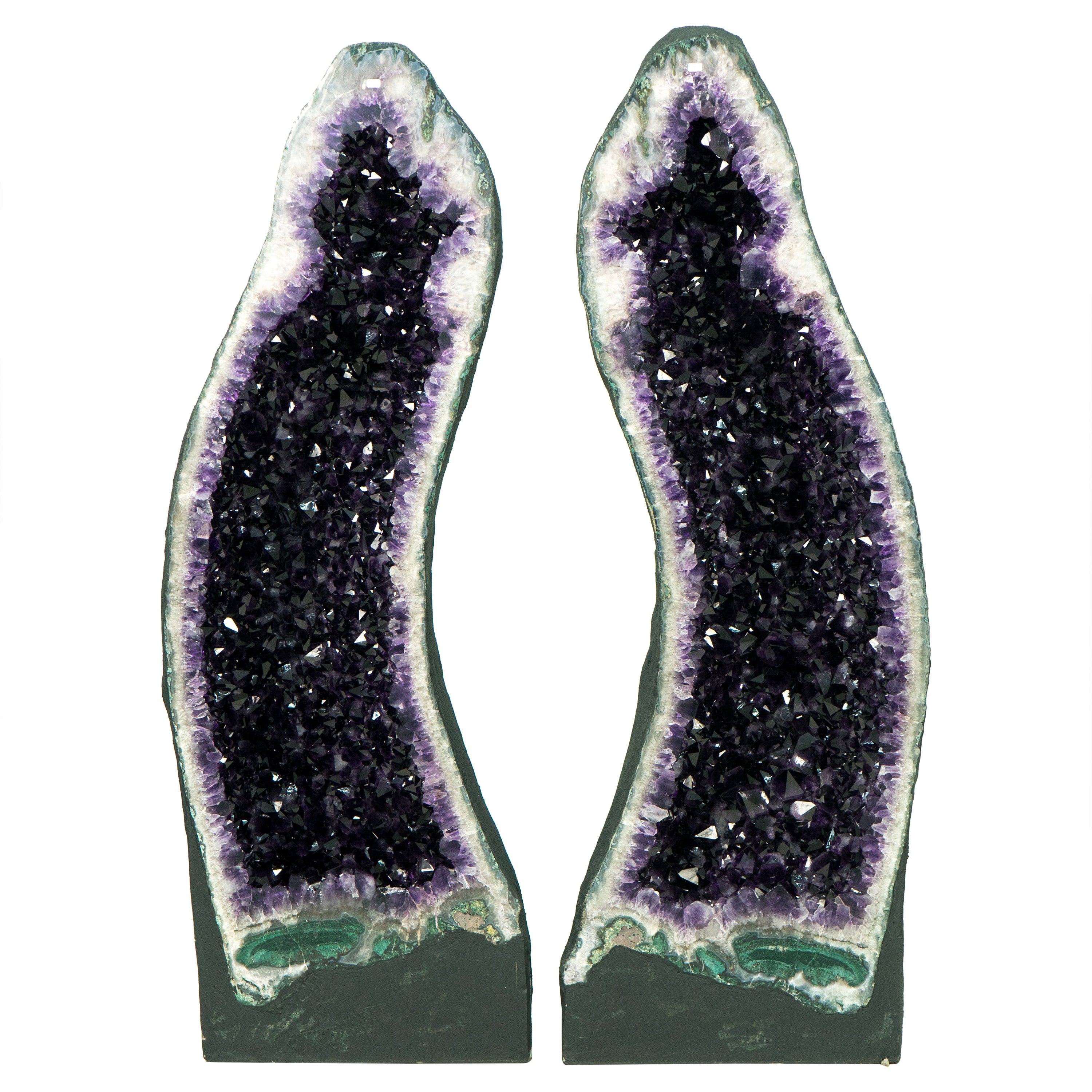 Geodas Catedral de Amatista Escultóricas con Grandes Cristales de Gelatina de Uva AAA
