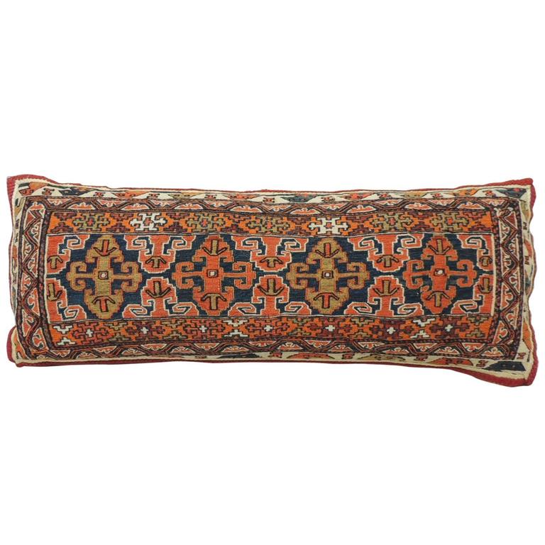 19th Century Uzbek Kilim Large Bolster Pillow at 1stdibs