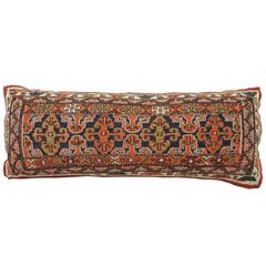 19th Century Uzbek Kilim Large Bolster Pillow