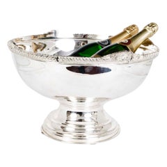 Vintage Large Silver Plated Punch Bowl Champagne Cooler 20th Century