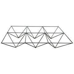 Vintage Paolo Piva Coffee Table Large Alanda Italy B&B Italia Metal Geometric