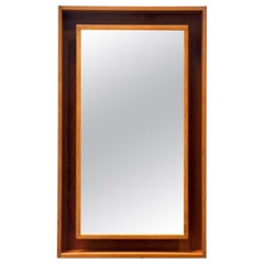 Miroir éclairé danois moderne en teck de Pedersen & Hansen