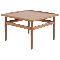 Danish Modern Teak Square Side/Coffee Table by Grete Jalk