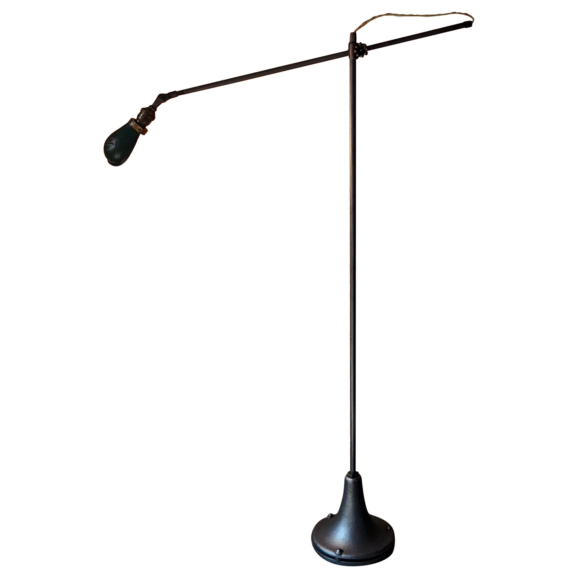 Vintage Industrie Stehlampe mit Gelenk