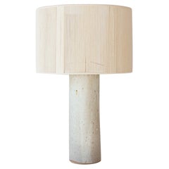 Terre Matte Cream White Ceramic Table Lamp by Grès Éditions