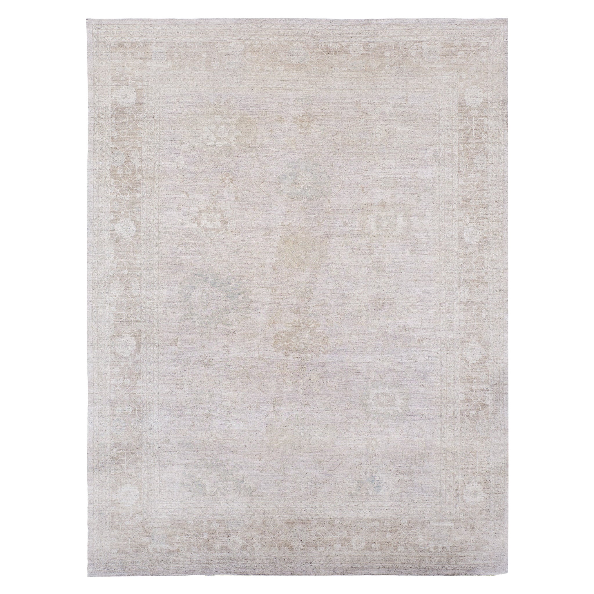 Mehraban - Tapis design Oushak de style vintage D5120
