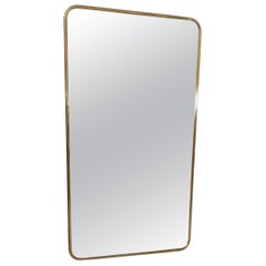 Pair of  Mid-Century Italian Brass Mirrors