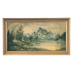 Vintage Print Wilmer Mountain Mist Landscape.