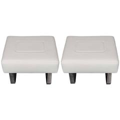 Pair of Italian Leather Benches 7
