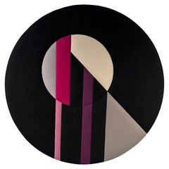 1970 Ron Brejtfus Ultrasuede Abstract Art