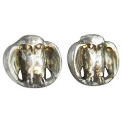 Vintage Thomas S. Foley's Personal Silver Owl Cuff Links, Former Speaker of the House