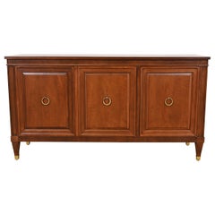 Baker Furniture Mid-Century French Regency Cherry Wood Sideboard or Bar Cabinet
