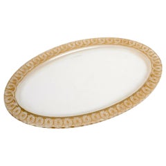 1936 Rene Lalique, Tray Galon Clear Glass with Sepia Patina