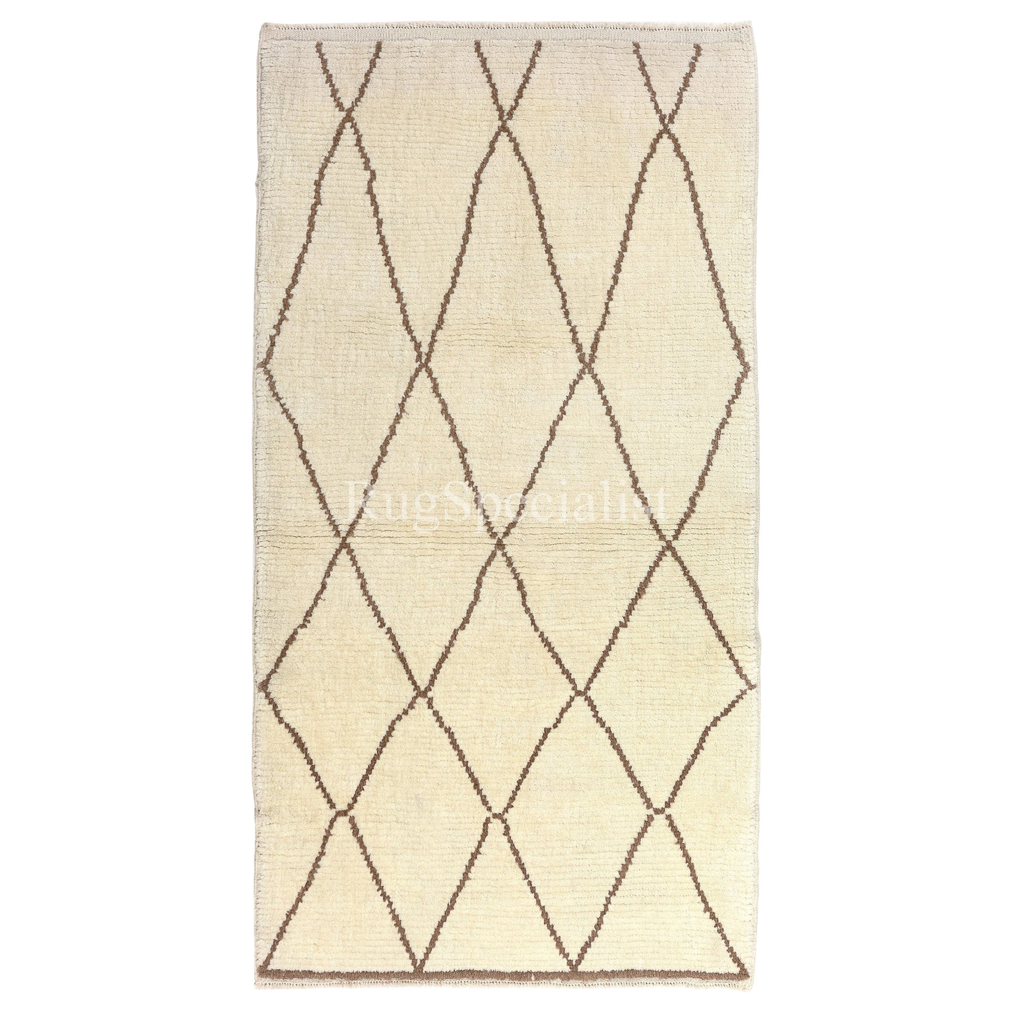 Tappeto Tulu marocchino 3.4x6 Ft fatto a mano, 100% lana naturale, opzioni personalizzate disponibili