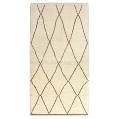 Tappeto Tulu marocchino 3.4x6 Ft fatto a mano, 100% lana naturale, opzioni personalizzate disponibili