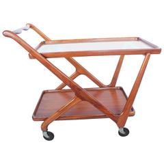 Mid-Century Italian Serving Cart by Cesare Lacca for Cassina