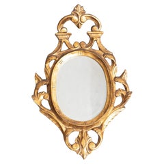Early 20th Century French Antique Golden Cornucopia Mirror: Timeless Elegance