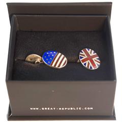 Vintage Speaker of the House, Tom Foley's Personal US/British Flag Cuff Links