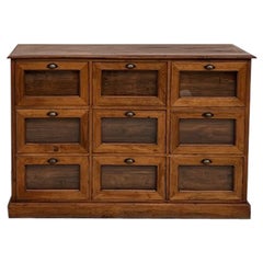 French seed cabinet in OAK with drawers from the 1950s