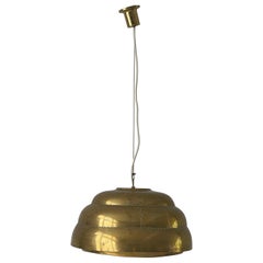 Brass Suspension Pendant Lamp In the Style of Paavo Tynell, 1960s, Finland