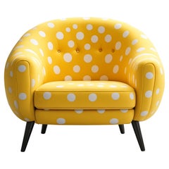 Yellow Polkadot Lounge Chair