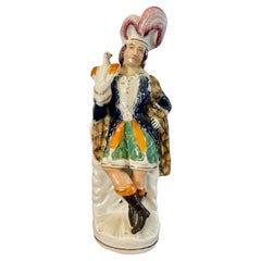 Antique Victorian Staffordshire Flatback Figure