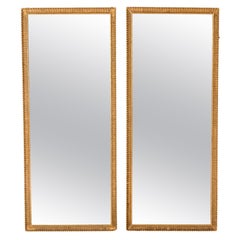 Antique Very Large Pair of 19th Century French Gilt Mirrors