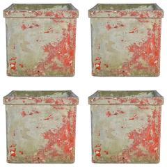 French Square Fiber Cement Planter with Residual Paint by Willy Guhl 6