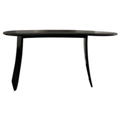 Contemporary Matte Finish Black Organic Ash Wood Desk by kar