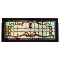 Finestra a trapezio con Stained Glass 67" x 28"