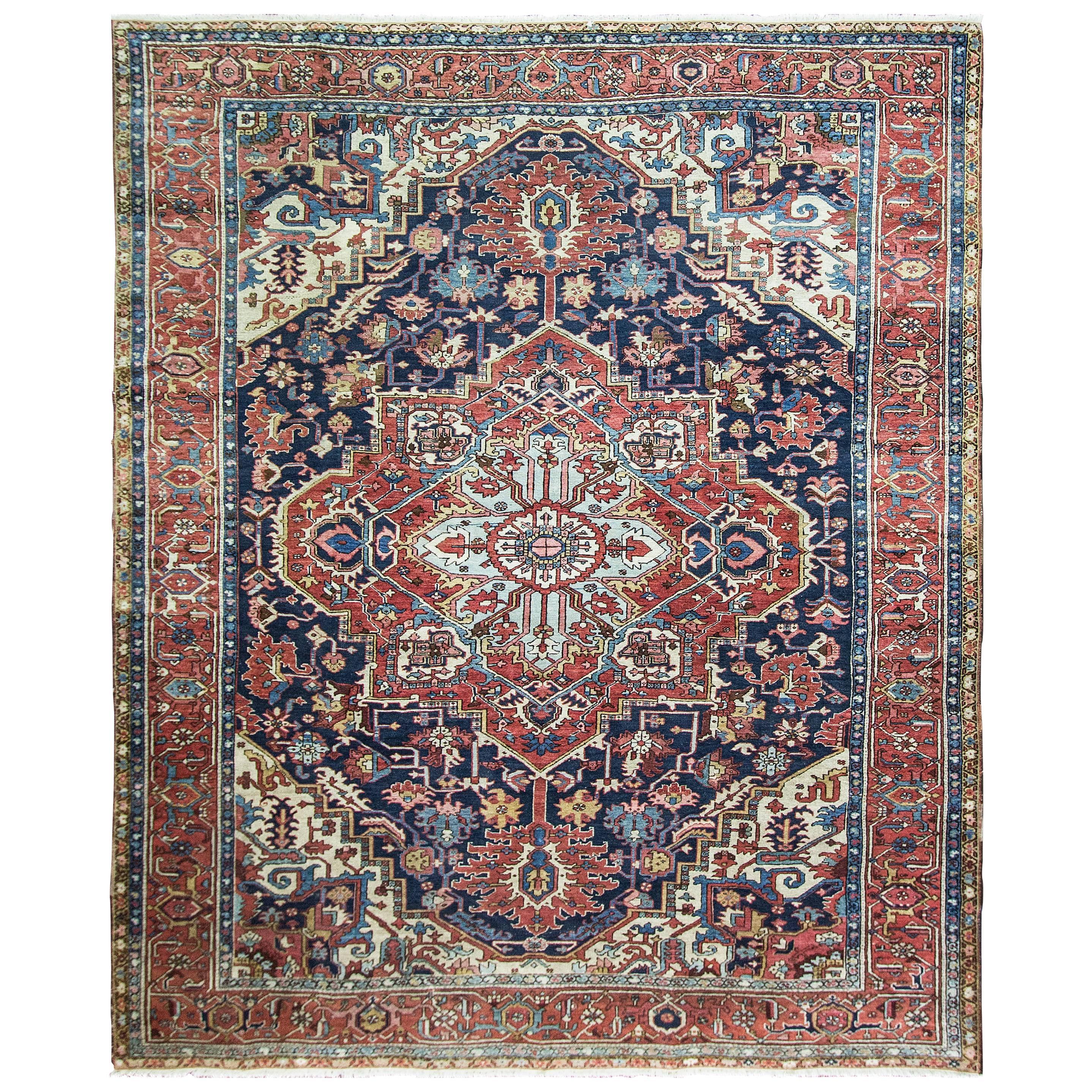 Antique Serapi/ Karajah Baft Carpet For Sale