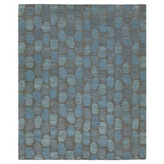 Tapis marocain moderne gris 12 x 15 avec motif sur toute la surface