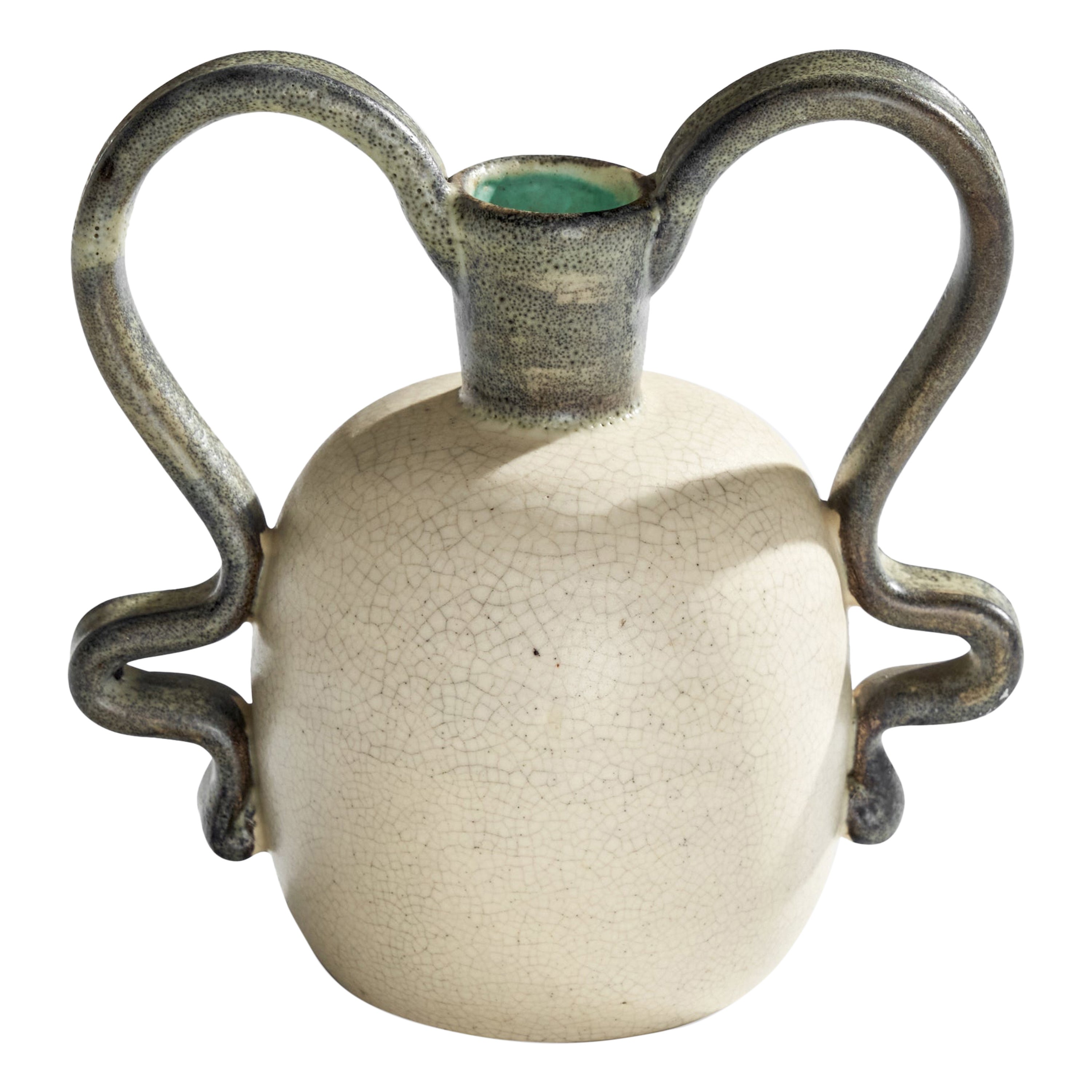 Eva Jancke-Björk, Vase, Ceramic, Sweden, 1940s For Sale