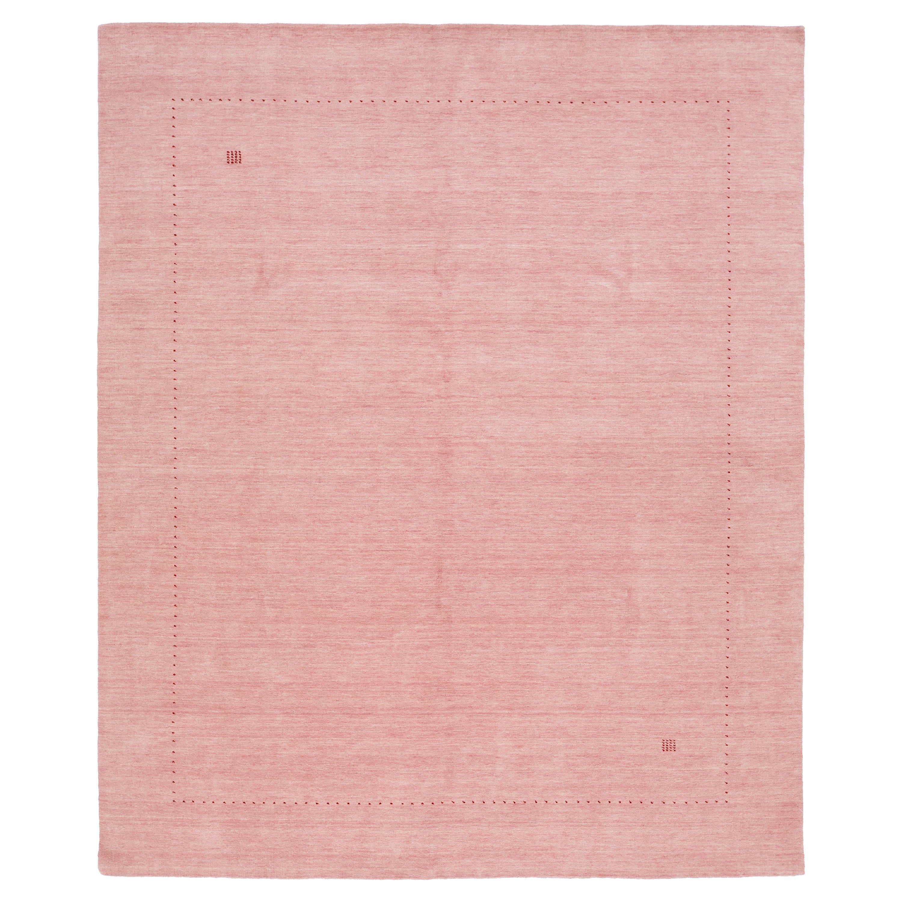 Moderner, handgewobener, minimalistischer Gabbeh-Wollteppich in Rosa in Zimmergröße